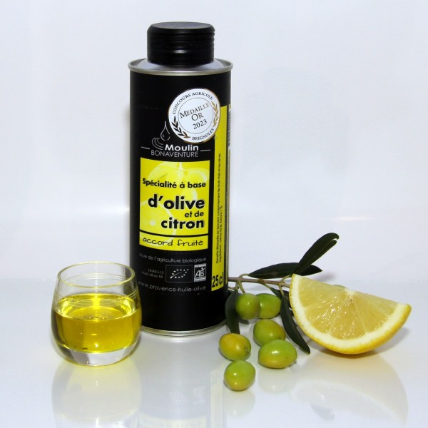 Huile d'olive et de citron bio