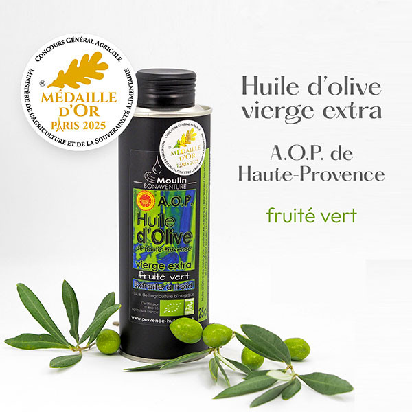 Huile d’olive bio AOP