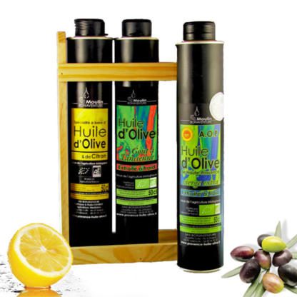 Coffret huile d'olive AOP - citron - Goût à l'ancienne