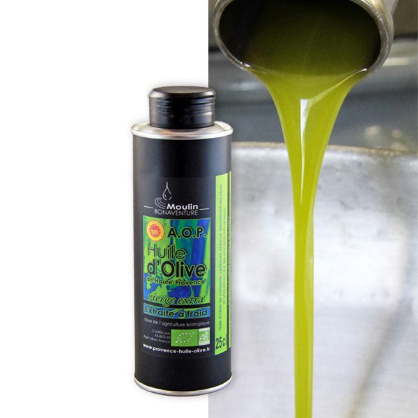 Huile d'olive Bio vierge extra 5 litres - Le Moulin de Gréoux - Huile d' olive et spécialités de Haute-Provence
