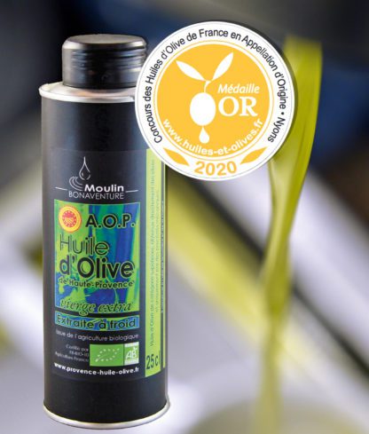 Médaille d'or AOP huile d'olive de Haute Provence